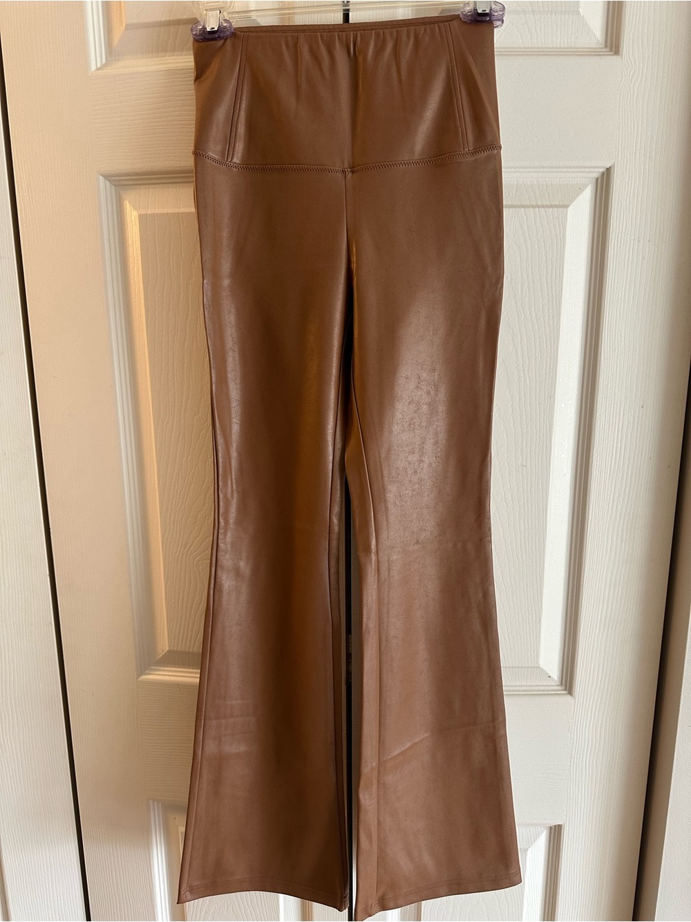 Aritzia Leather Look Flared Pants